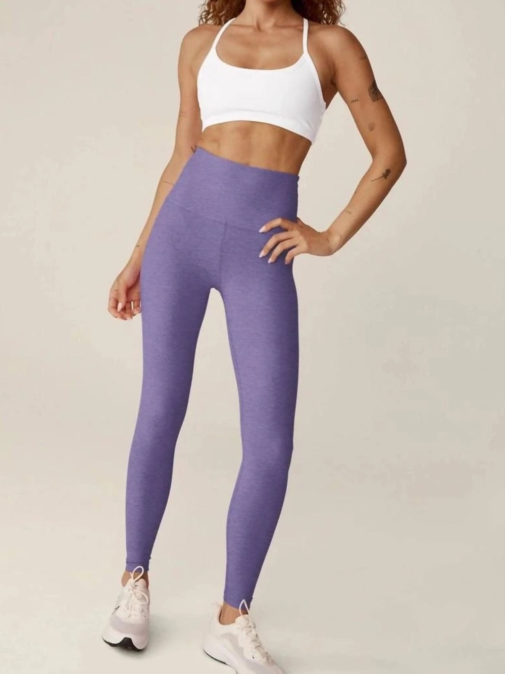 Beyond Yoga Purple Spacedye Caught In The Midi High Waist Legging.   13